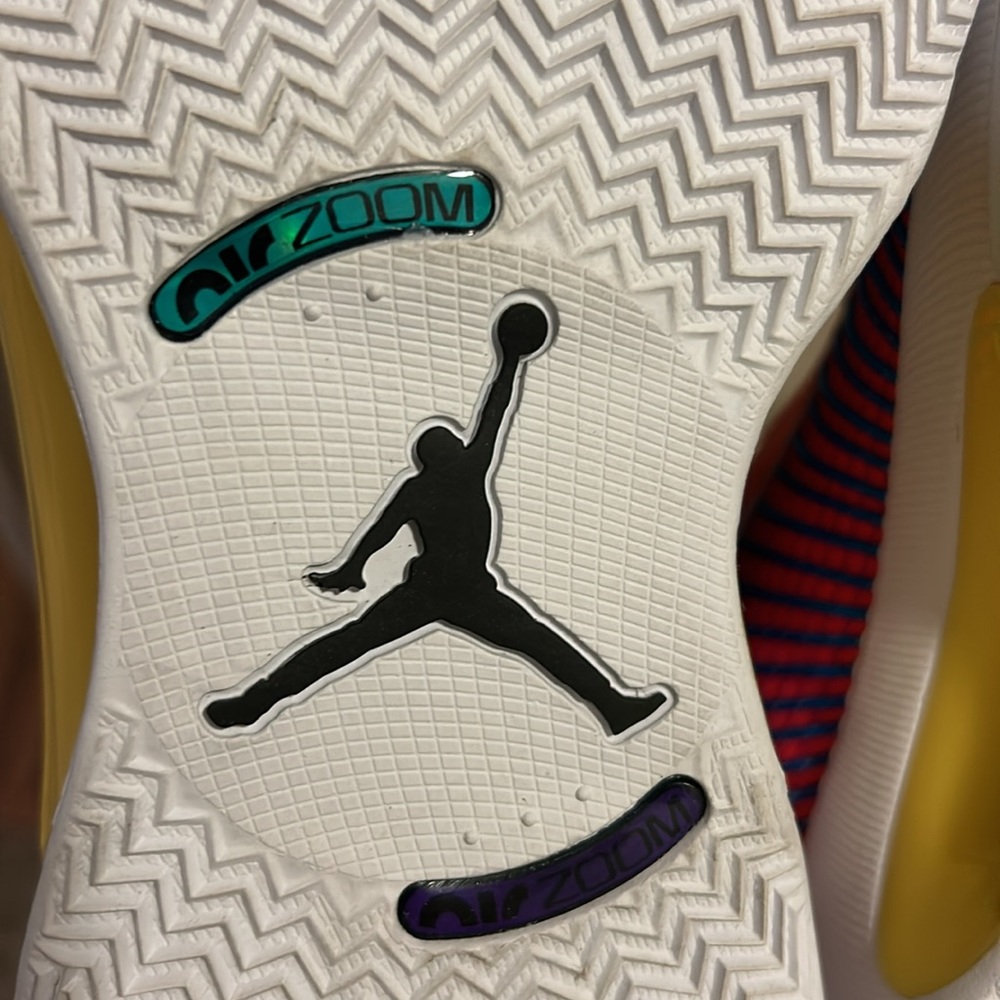 Nike Jordan 35 Low Player Edition Size 14 Green Yellow Red White Black Pink Blue - Picture 8 of 11